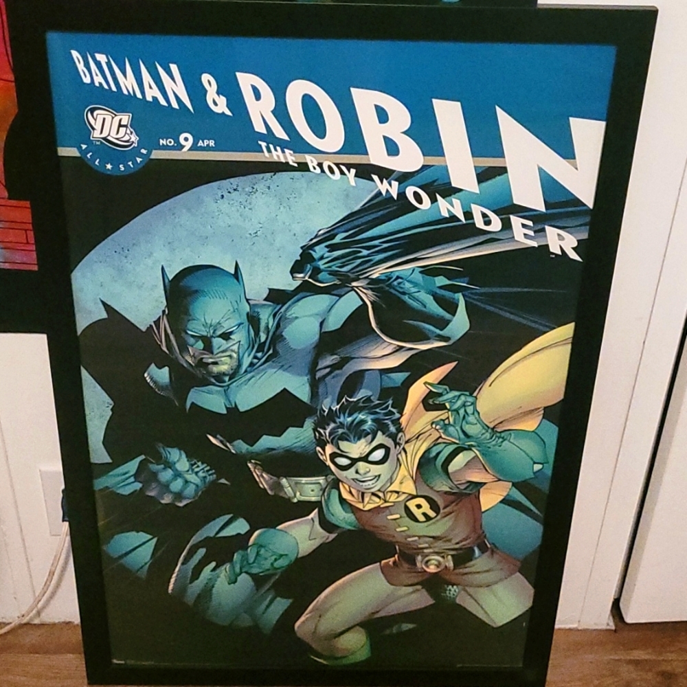 Batman and Robin framed poster